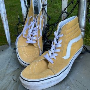 Yellow Suede High Top Vans